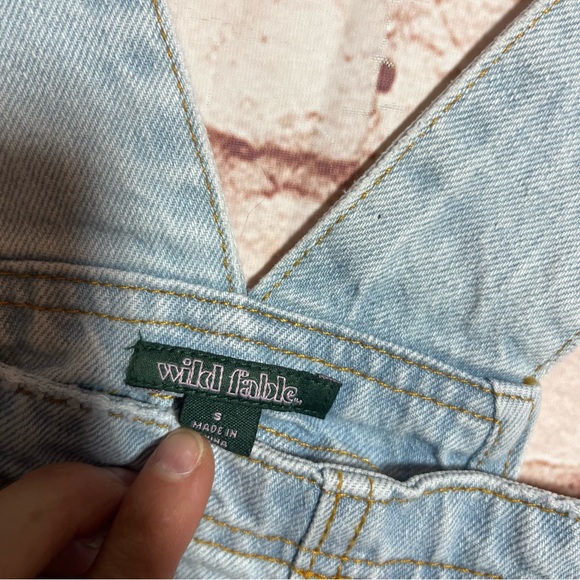 Wild Fable light denim skirt overall jumpsuit size small - Picture 3 of 6